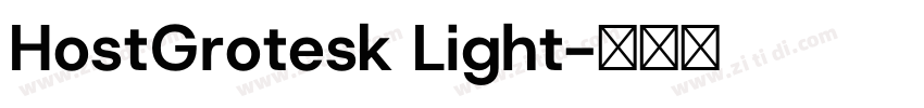 HostGrotesk Light字体转换